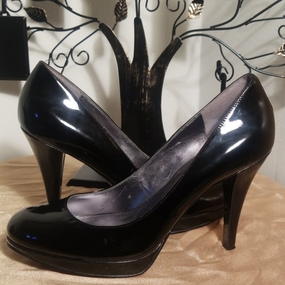 Mark Fisher Black Patient Leather Heels